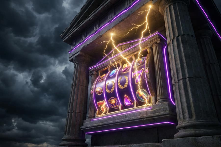 Слот Gates of Olympus греческие колонны молнии